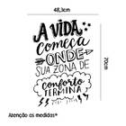 Adesivo De Parede Frase A Vida Começa - Atenção As Medidas