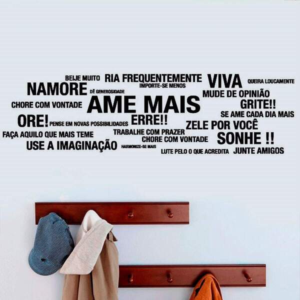 Adesivo De Parede Frase Ame Mais 04-g 180x50cm