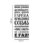 Adesivo De Parede Frase Boas Coisas Acontecem Decoração Escri