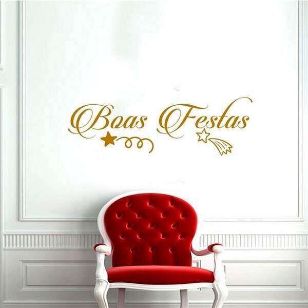 Adesivo De Parede Frase Boas Festas 3-m 58x18cm | Leroy Merlin