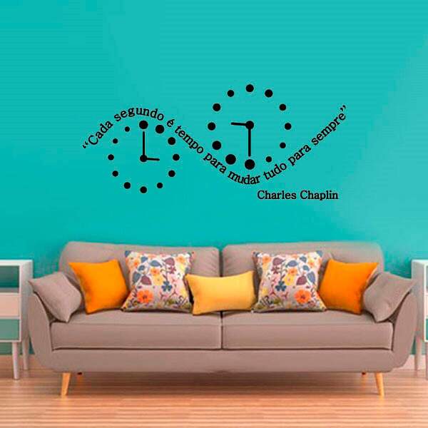 Adesivo De Parede Frase Cada Segundo-m 115x50cm