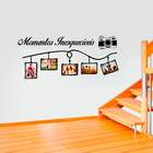 Adesivo De Parede Frase E Porta Retratos-en 220x98cm