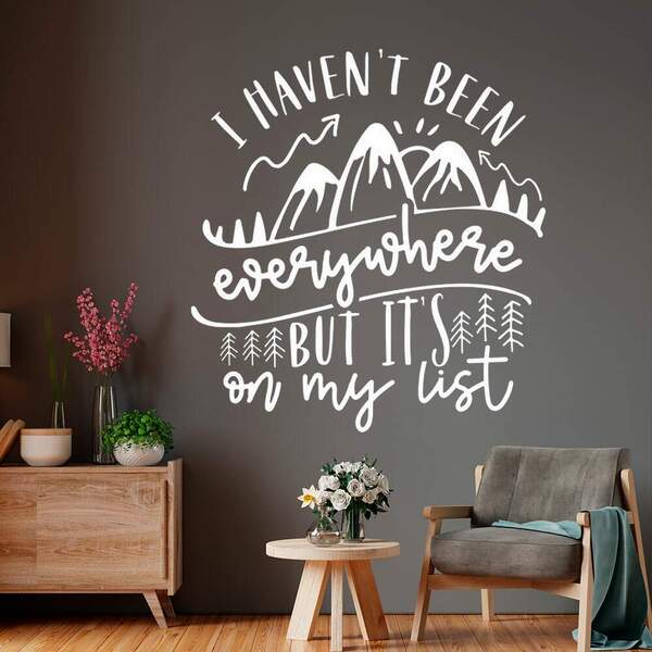 Adesivo De Parede Frase I Haven T Been-es 107x98cm