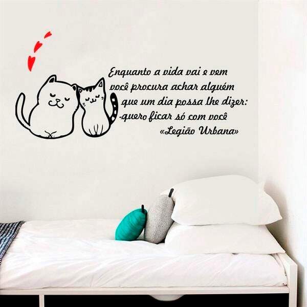 Adesivo De Parede Frase Legião Urbana-g 120x50cm