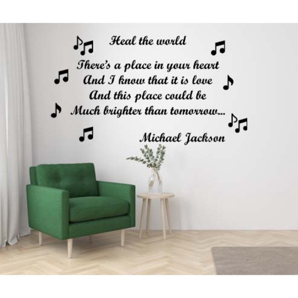 Adesivo De Parede Frase Michael Jackson *atenção As Medidas*