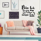 Adesivo De Parede Frase Não Há Lugar Como Nosso Lar Decoração