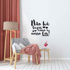 Adesivo De Parede Frase Não Há Lugar Como Nosso Lar Decoração