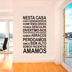 Adesivo De Parede Frase Nesta Casa 3-eg 60x98cm