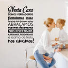 Adesivo De Parede Frase Nesta Casa Somos Verdadeiros E Nos Am