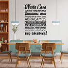 Adesivo De Parede Frase Nesta Casa Somos Verdadeiros E Nos Am