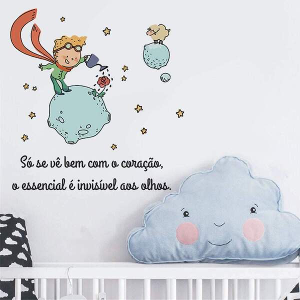 Adesivo De Parede Frase O Coração -en 100x100cm