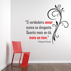Adesivo De Parede Frase - O Verdadeiro Amor - 015frp