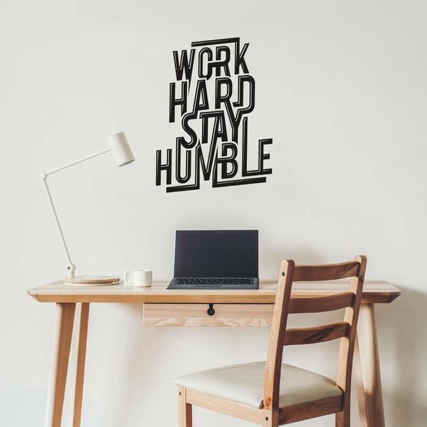 Adesivo De Parede Frase Para Sala Work Hard Leroy Merlin