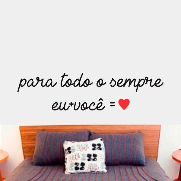 Adesivo De Parede Frase Para Todo Sempre 2-eg 220x58cm