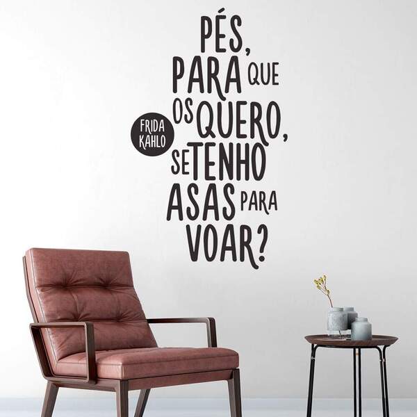 Adesivo De Parede Frase Pés Para Que-m 98x45cm