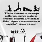 Adesivo De Parede Frase Pilates -m 62x100cm