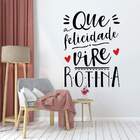 Adesivo De Parede Frase Que A Felicidade ...-p 36x48cm