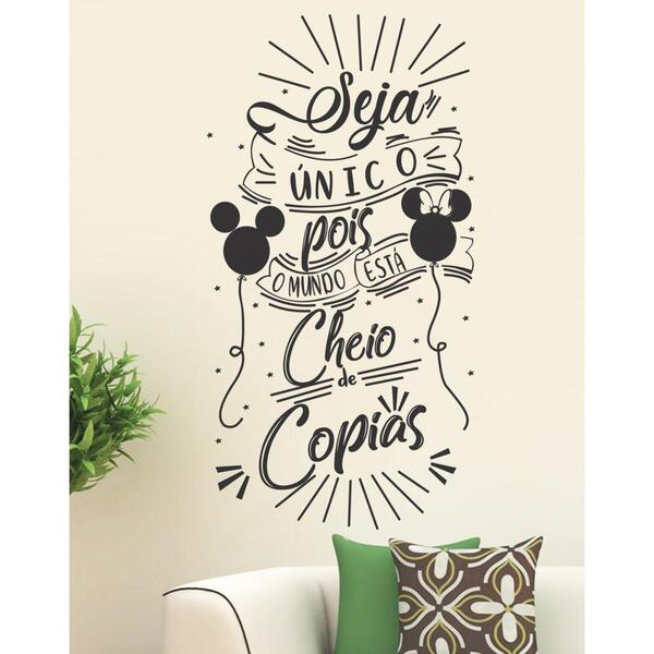 Adesivo De Parede Frase Seja Único Para Guarda Roupa Sala