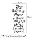 Adesivo De Parede Frase Toda História *atenção As Medidas* Me