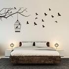 Adesivo De Parede Gaiola Pássaros Livres