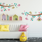Adesivo de Parede Galho, Pássaros e Flores (2 galhos 80cm cad