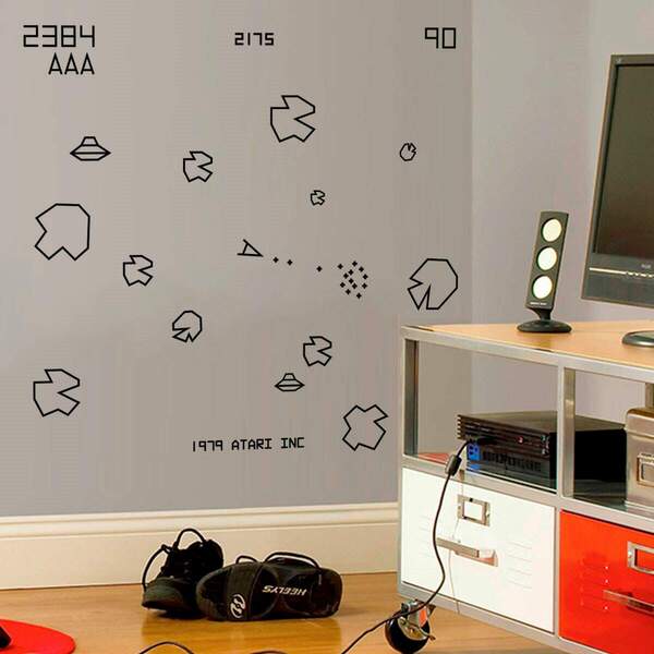 Adesivo De Parede Games Retrô Atari-eg 98x98cm