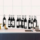 Adesivo De Parede Garrafas De Vinho-en 180x75cm