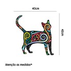 Adesivo De Parede Gato Aquarela Gato Aquarela:40 X 42 Cm