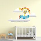 Adesivo De Parede Girafa Avião