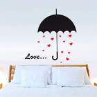 Adesivo De Parede Guarda Chuva Romantico-m 50x65cm
