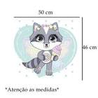 Adesivo De Parede Guaxinim Fofo Mod 1 Medida:50 X 46 Cm