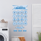Adesivo de Parede Guia da Lavanderia