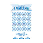 Adesivo de Parede Guia da Lavanderia