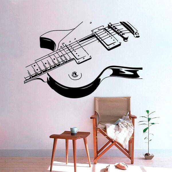 Adesivo De Parede Guitarra 2-g 80x50cm