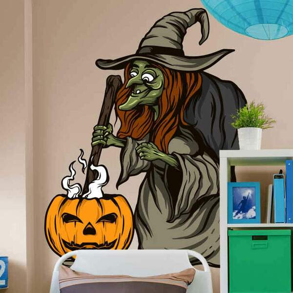 Adesivo De Parede Halloween Bruxa 02-g 63x90cm | Leroy Merlin