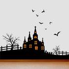 Adesivo De Parede Halloween Casa Mal Assombrada 1-p 30x60cm