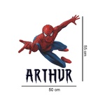 Adesivo De Parede Homem Aranha Personalizado Medidas:50 X 55