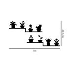 Adesivo De Parede Horta Vasos Decorativos Silhueta Vasinhos C