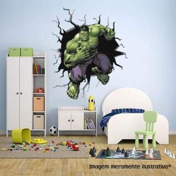 Adesivo De Parede Incrível Hulk Medida:51 X 60 Cm