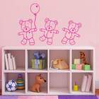 Adesivo De Parede Infantil 3 Ursinhos - Extra Grande 121x90cm