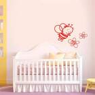 Adesivo De Parede Infantil Abelha E Flores - Pequeno 50x35cm