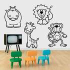 Adesivo De Parede Infantil Animaizinhos - Grande 58x78cm