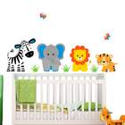 Adesivo De Parede Infantil Animaizinhos Zoo - Médio 146x45cm