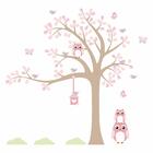 Adesivo De Parede Infantil Árvore Coruja Baby 128x143cm