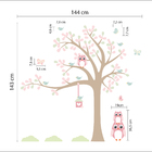 Adesivo de Parede Infantil Árvore Coruja Baby