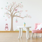 Adesivo De Parede Infantil Árvore Coruja Baby