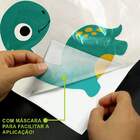 Adesivo De Parede Infantil Baby Dino Verde-p 55x43cm