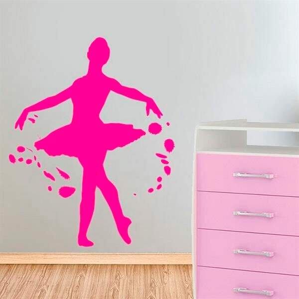 Adesivo De Parede Infantil Bailarina Mod. 1 - Médio 60x80cm