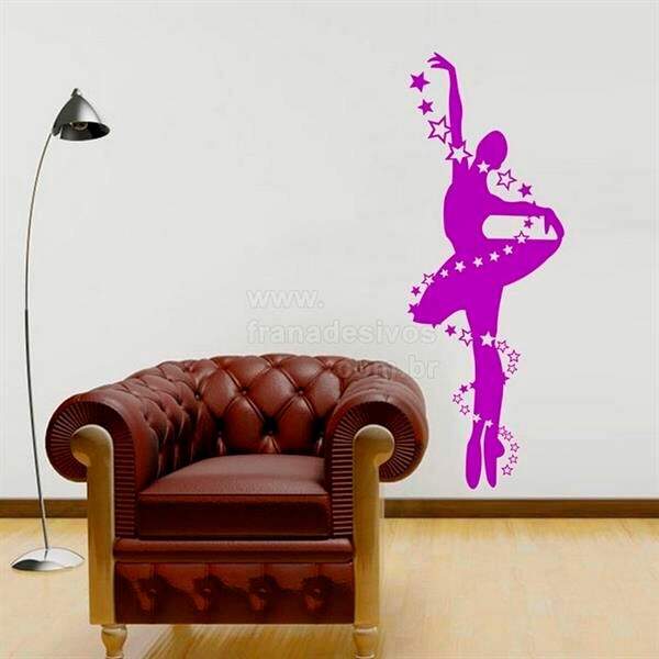 Adesivo De Parede Infantil Bailarina Mod. 2 - Pequeno 30x84cm