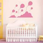 Adesivo De Parede Infantil Balões E Nuvens Mod. 1-g 108x50cm